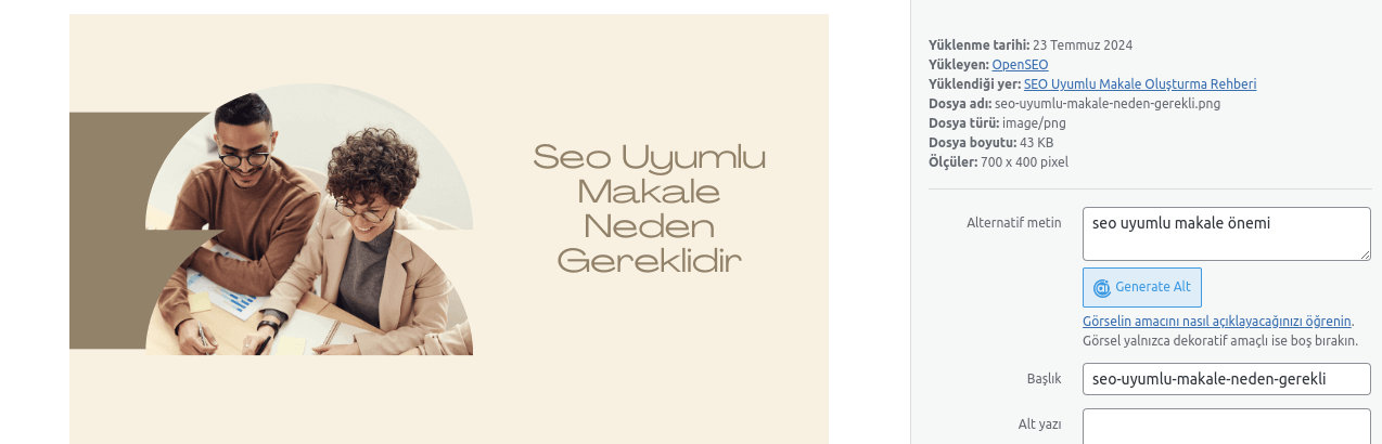 WordPress SEO: Sitenizi Zirveye Taşıyacak Kapsamlı Rehber 5 gorsel optimizasyon